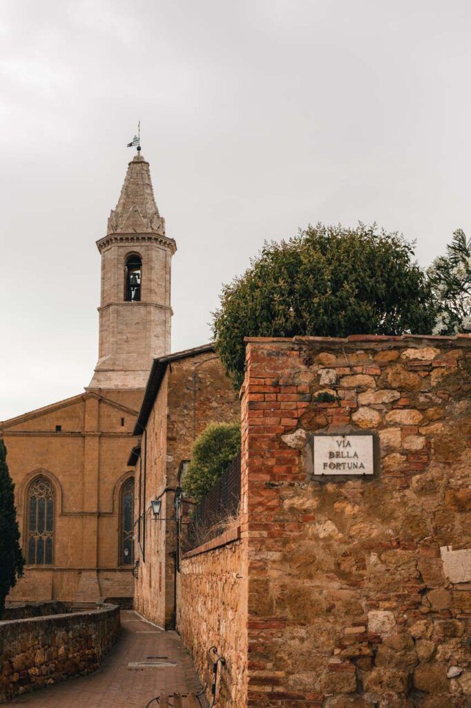 Las mejores vistas de Pienza estan en la Via del Casello